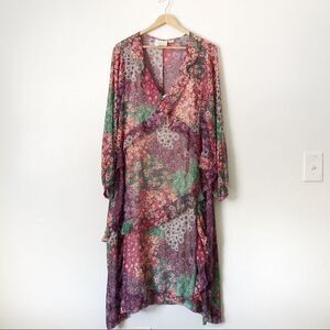 Anthropologie Maeve Floral Sirena Midi dress